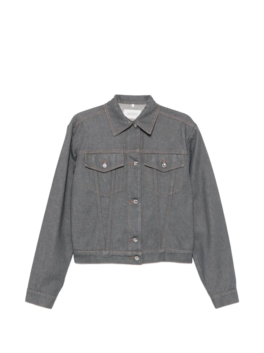 Sportmax Jeansjacke mit Knopfleiste - Grau
