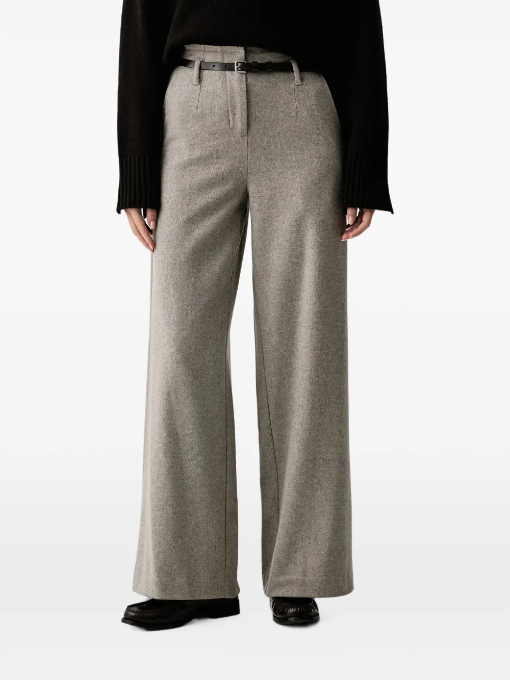 Eleh Zip-fastening High-waisted Trousers In 그레이