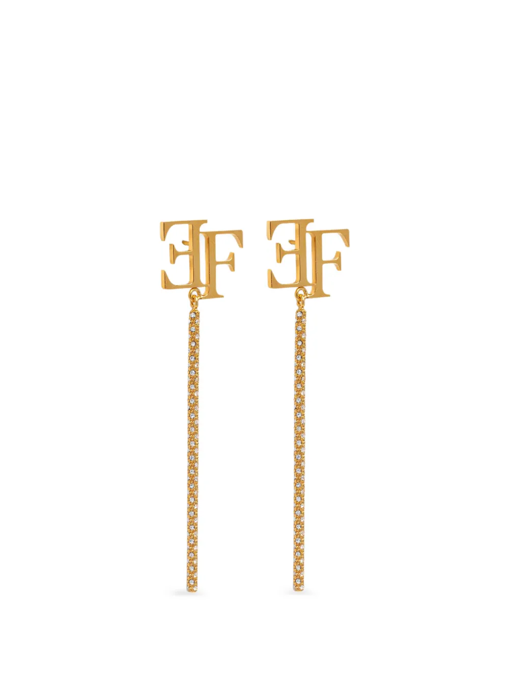 Elisabetta Franchi Ohrringe mit Kristallen - Gold