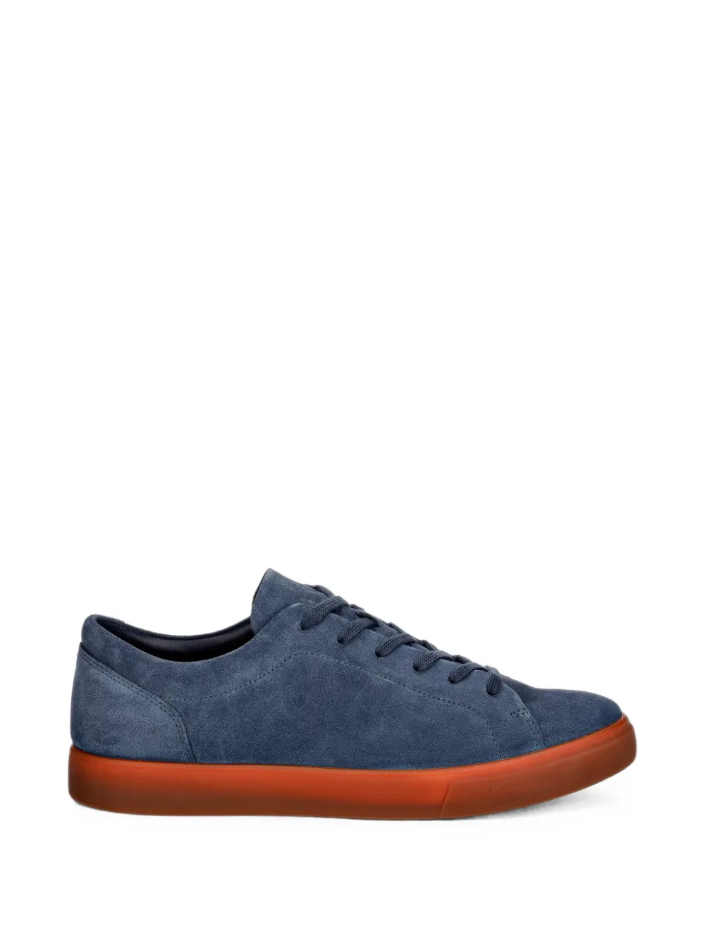 Ecco Soft 10 Suede Low-top Sneakers In Blue