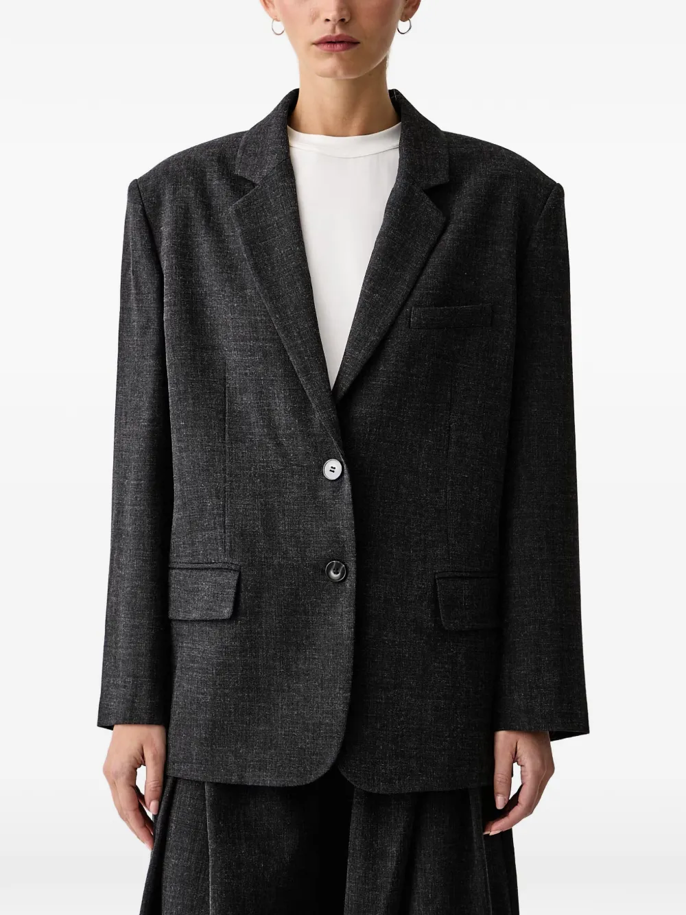 Eleh Single-breasted Blazer In Grau