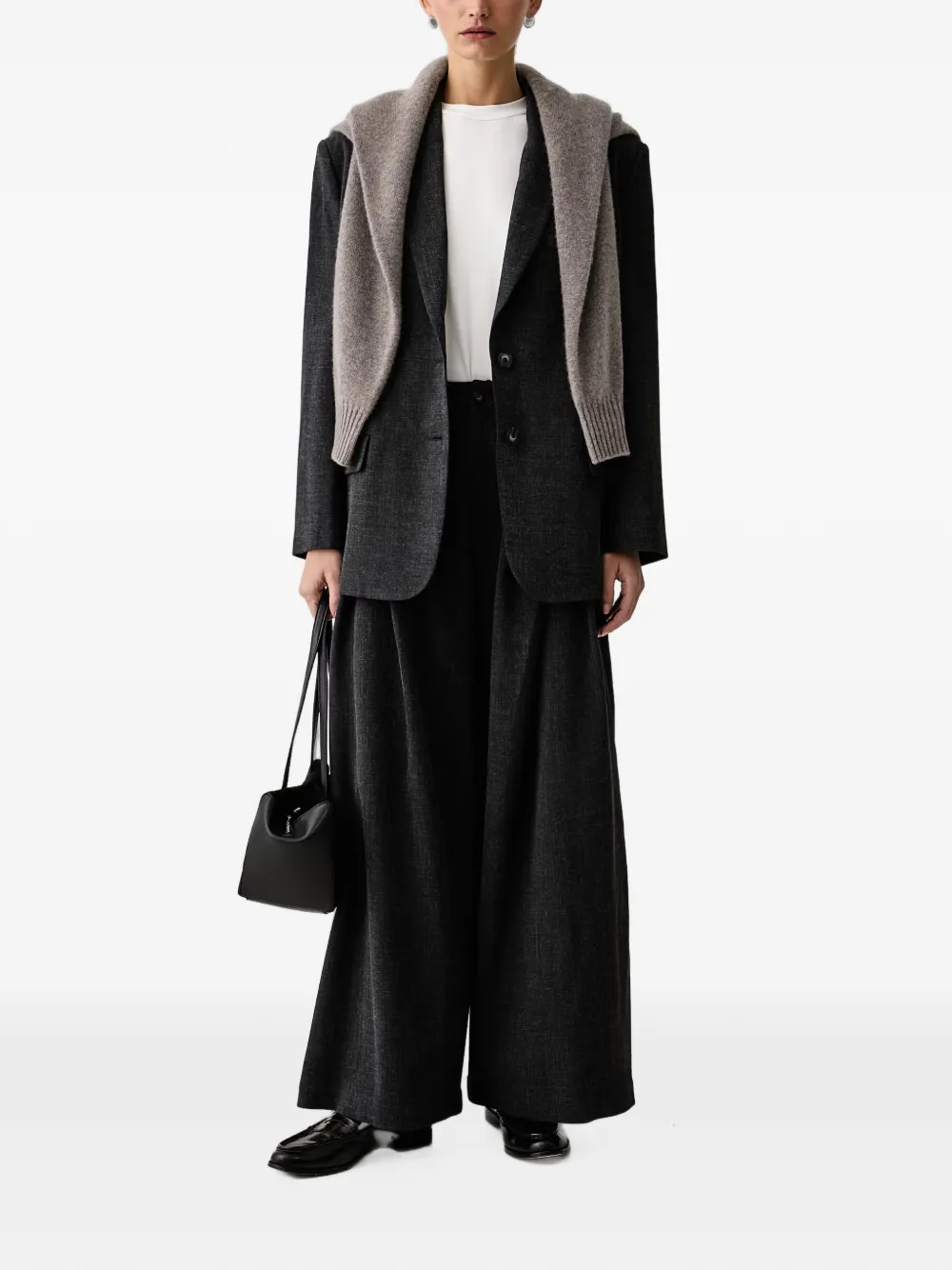 Eleh Marella blazer met enkele rij knopen Grijs