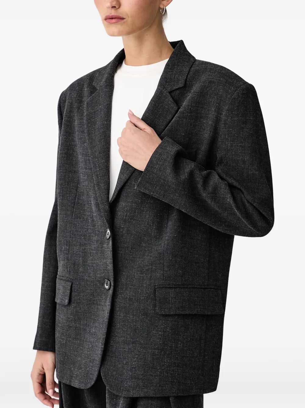 Eleh Marella blazer met enkele rij knopen Grijs