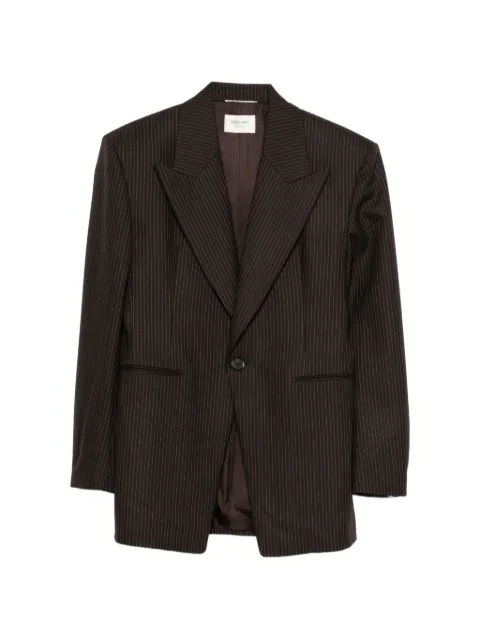 Saint Laurent pinstripe-pattern peak-lapel blazer
