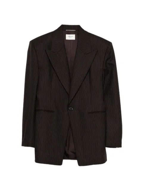 Saint Laurent pinstripe-pattern peak-lapel blazer