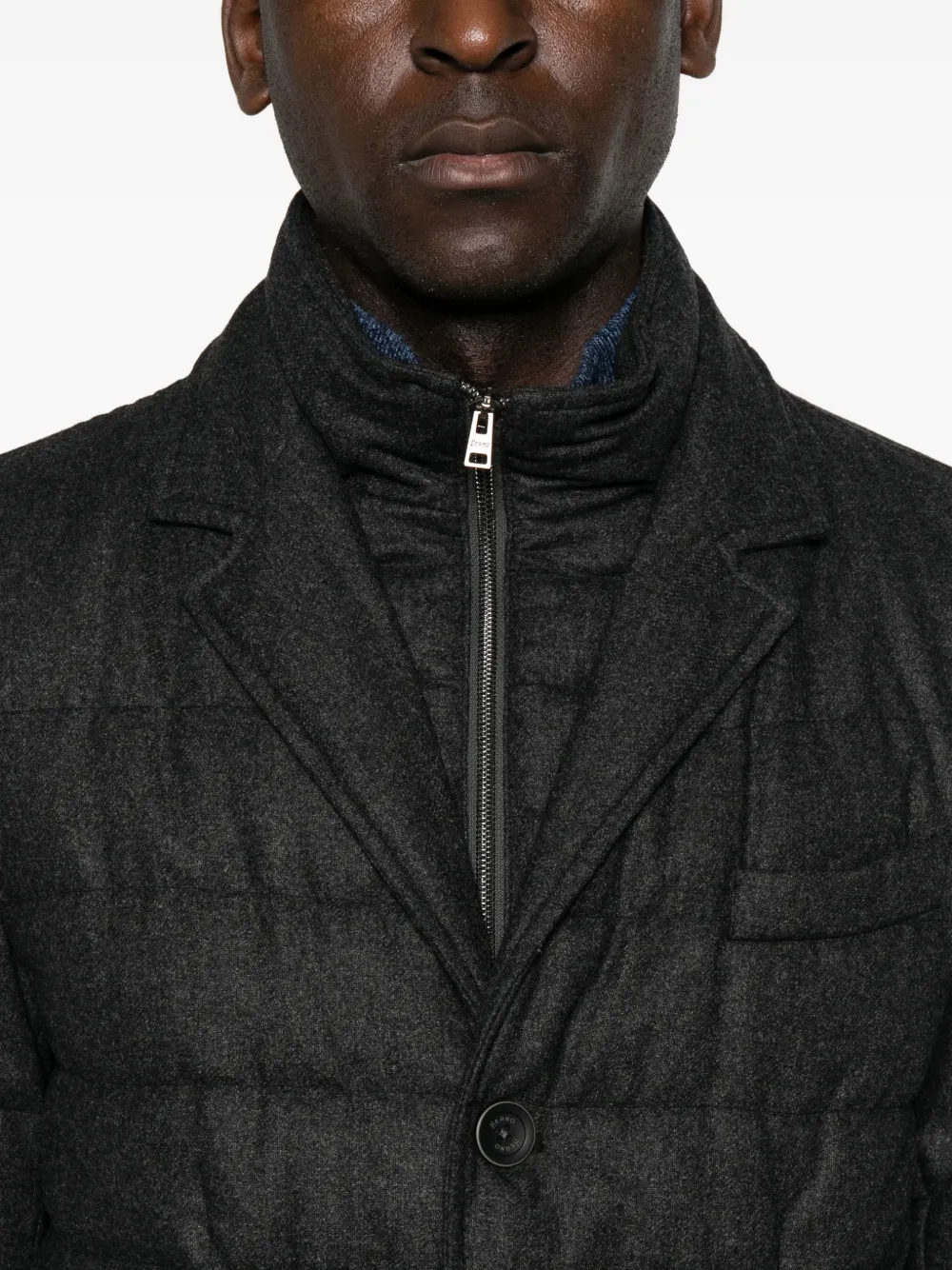 Herno quilted button-up jacket Grijs
