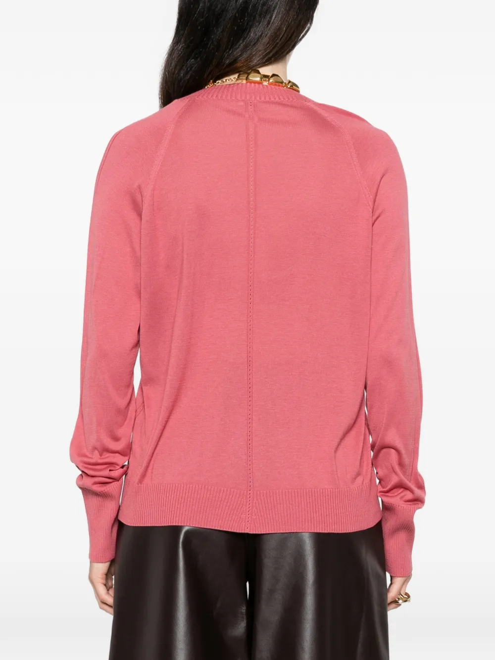 JOSEPH Gallow T-shirt met V-hals en lange mouwen Roze
