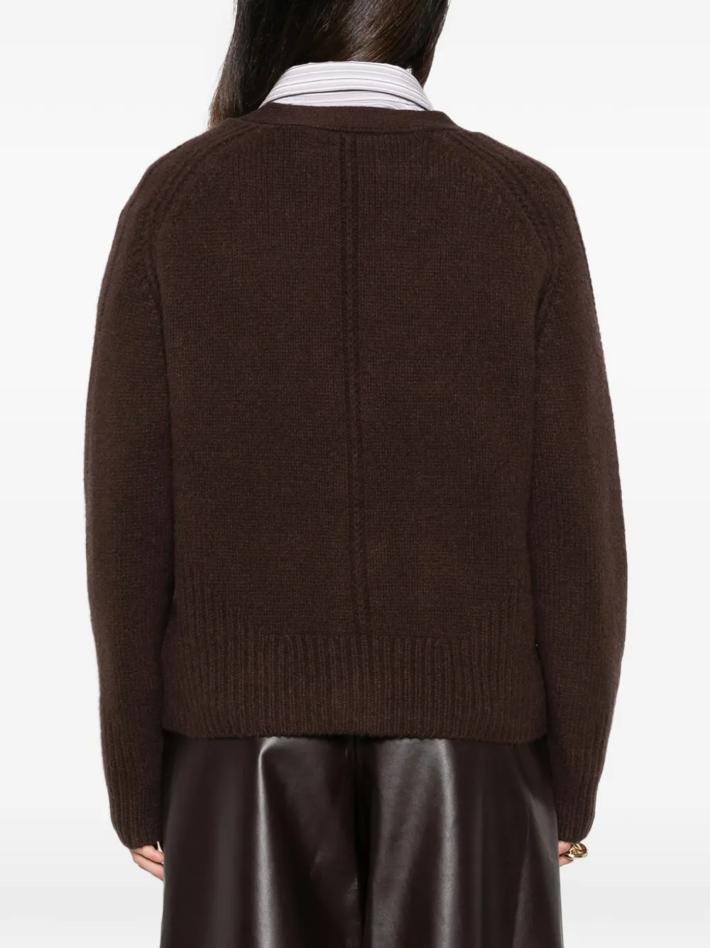 JOSEPH Lofty vest met V-hals Bruin