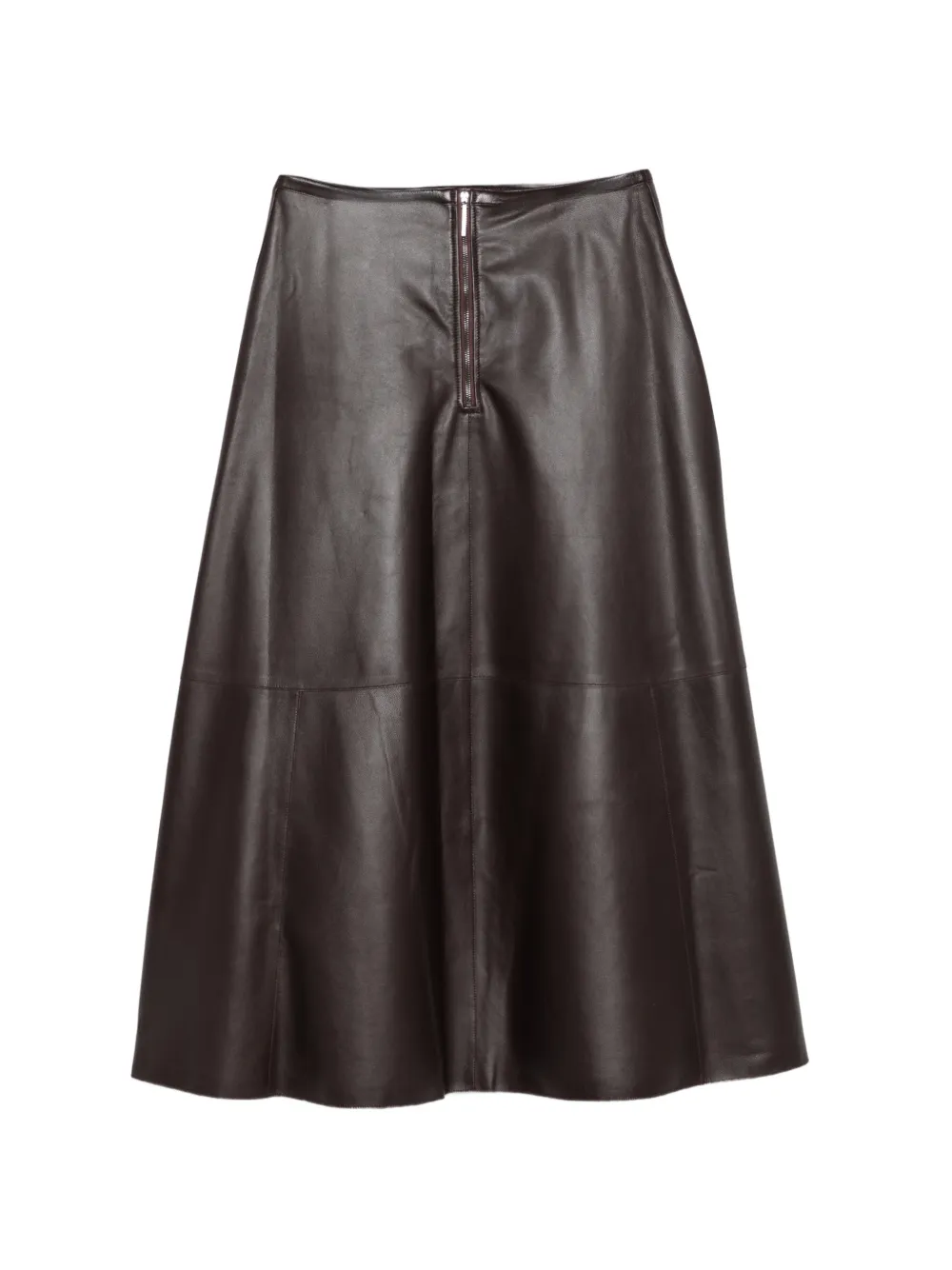 JOSEPH Helius nappa-leather skirt Bruin