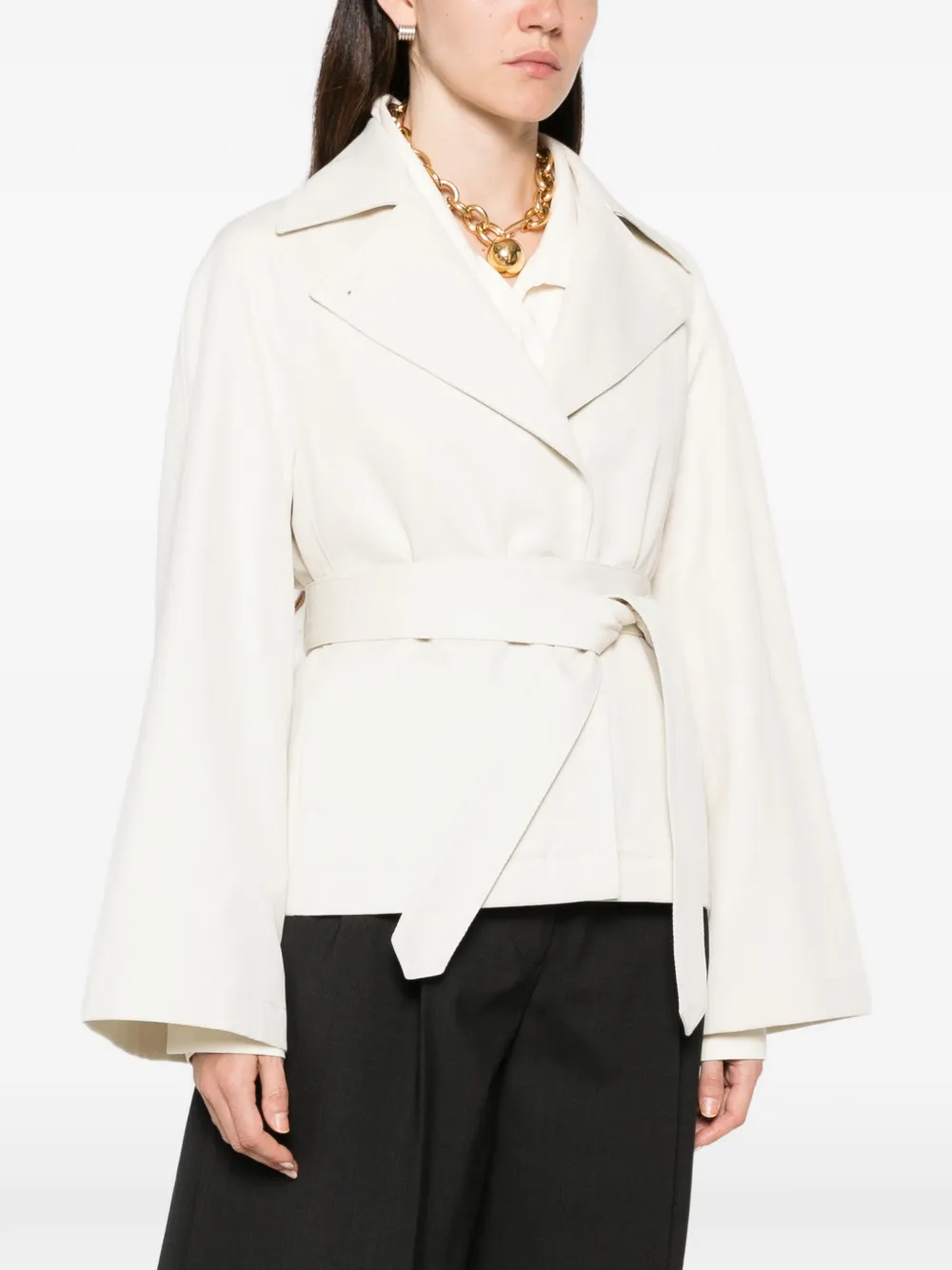 JOSEPH Leda jack met ceintuur Beige