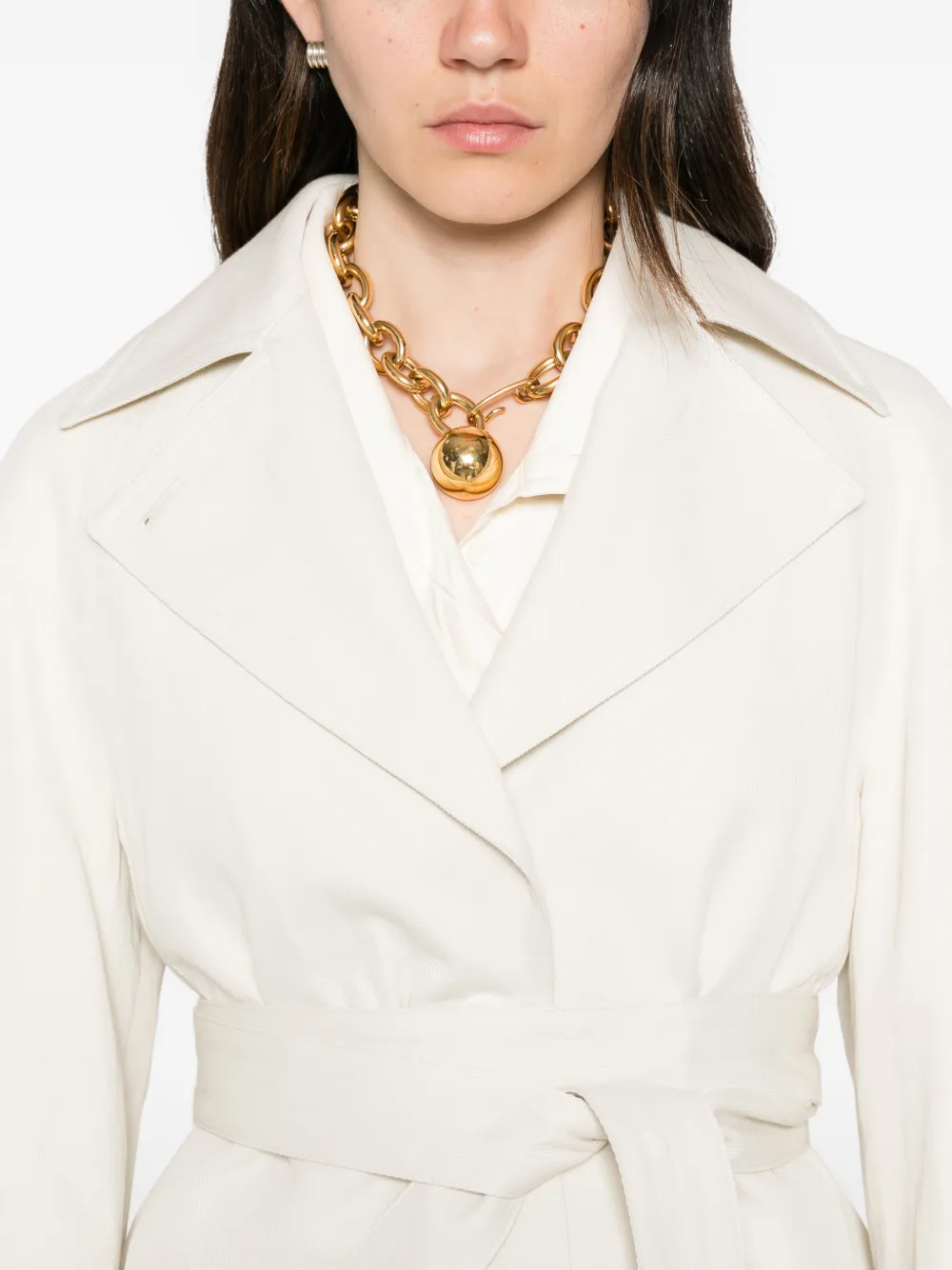 JOSEPH Leda jack met ceintuur Beige