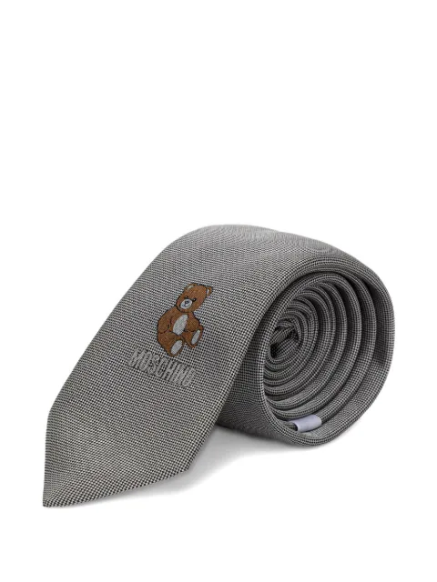Moschino Teddy Bear houndstooth-pattern tie