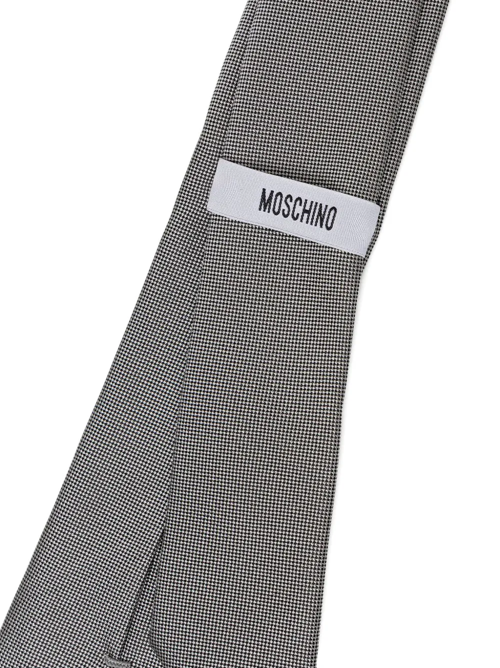 Moschino Teddy Bear stropdas met pied-de-poule-print Zwart
