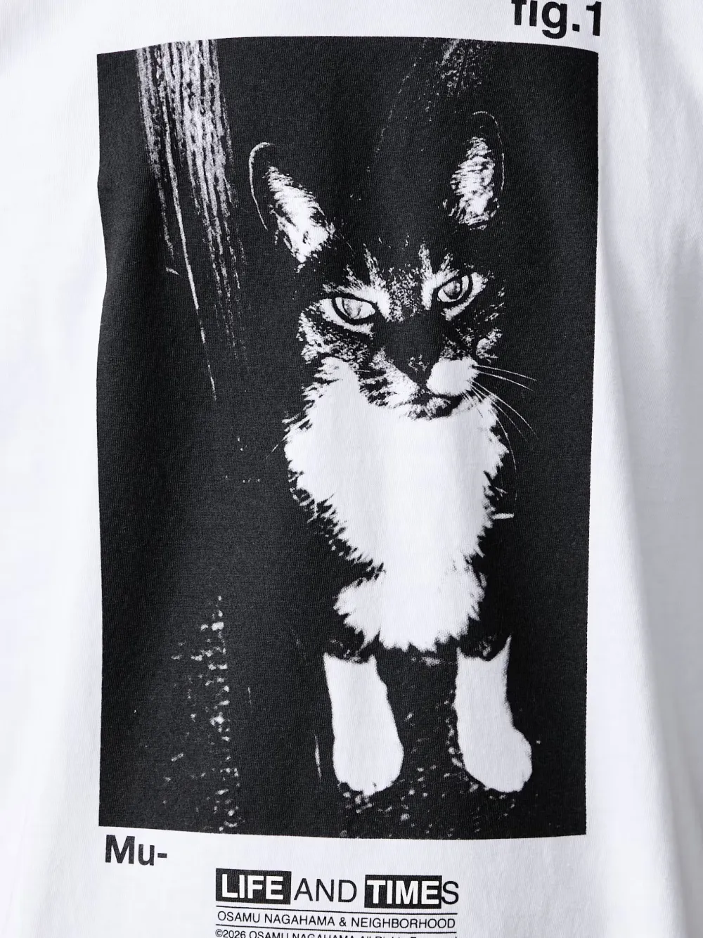 Neighborhood x Osamu Nagahama T-shirt met grafische print Wit