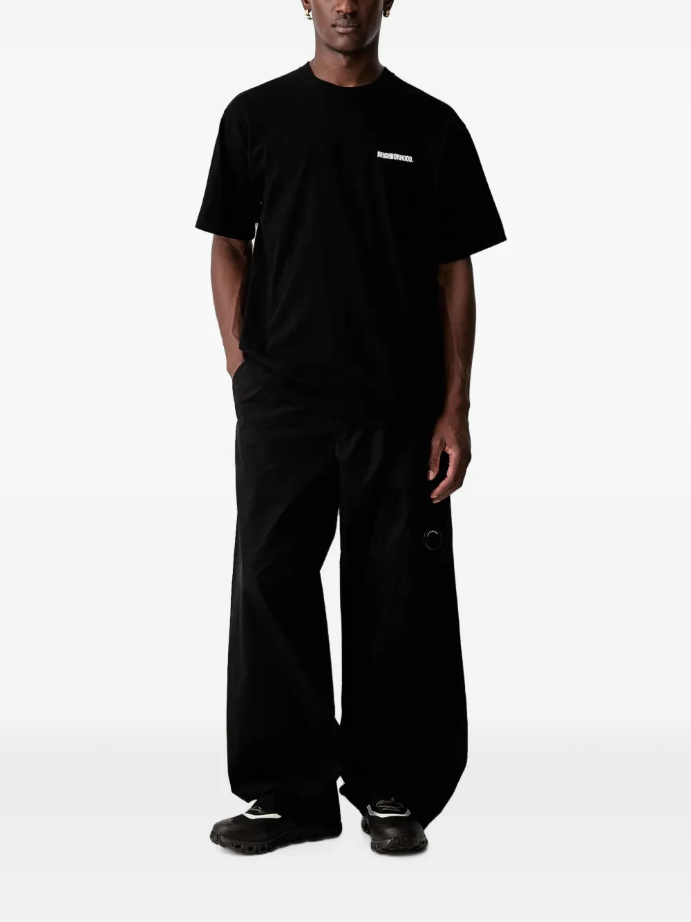 Neighborhood T-shirt met logoprint Zwart