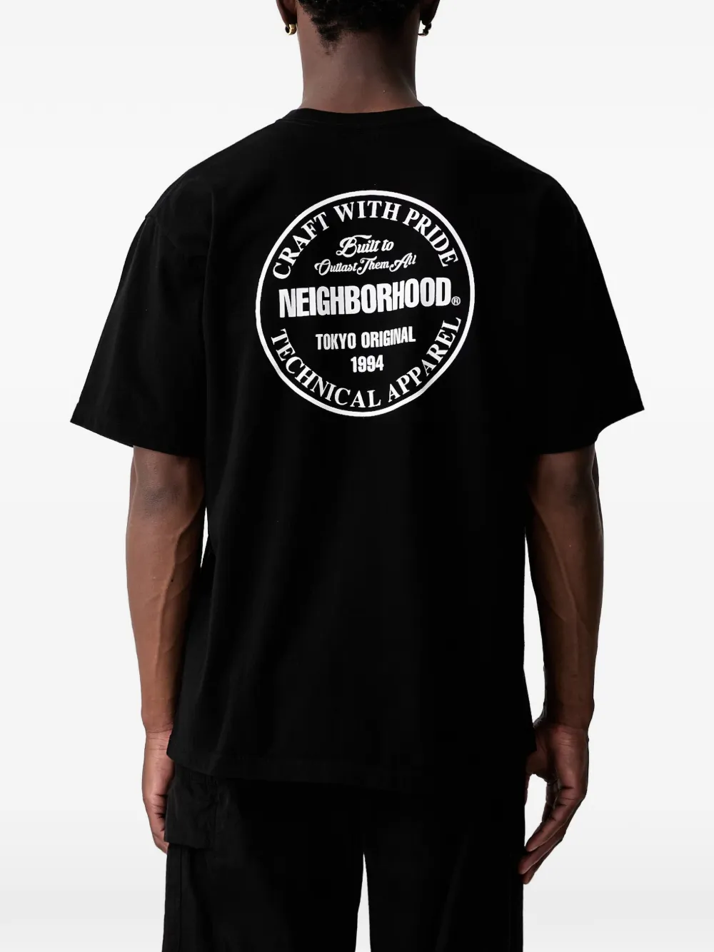 Neighborhood T-shirt met logoprint Zwart