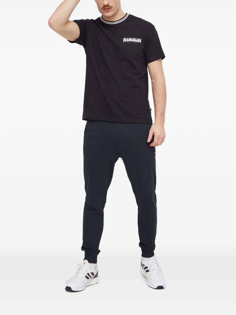 Napapijri Malis logo-patch drawstring track pants Zwart