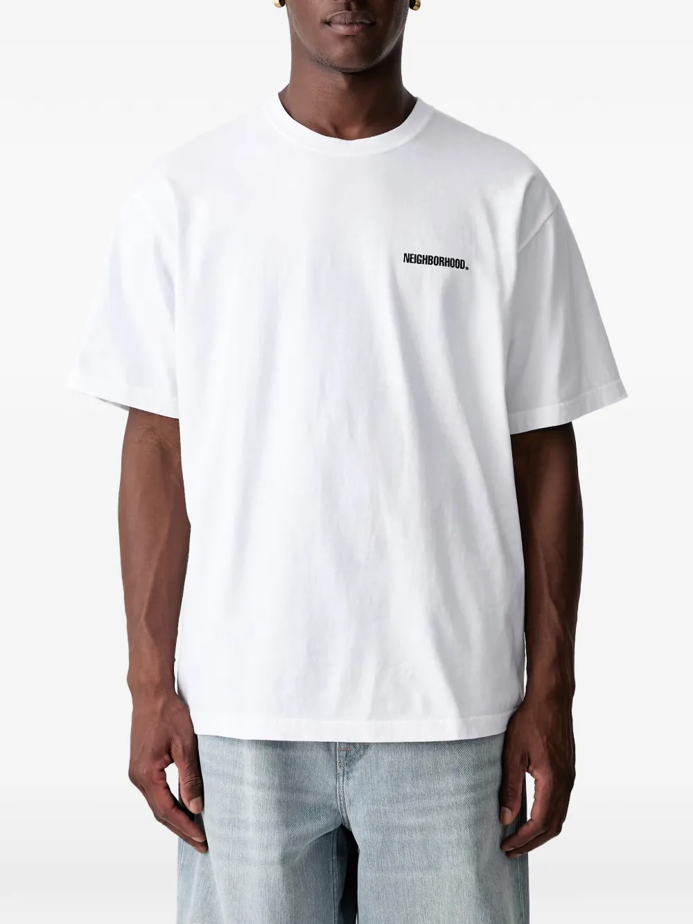 Neighborhood T-shirt met logoprint Wit