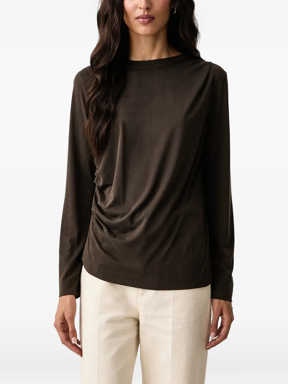 Mos Mosh Ami draped long-sleeve T-shirt