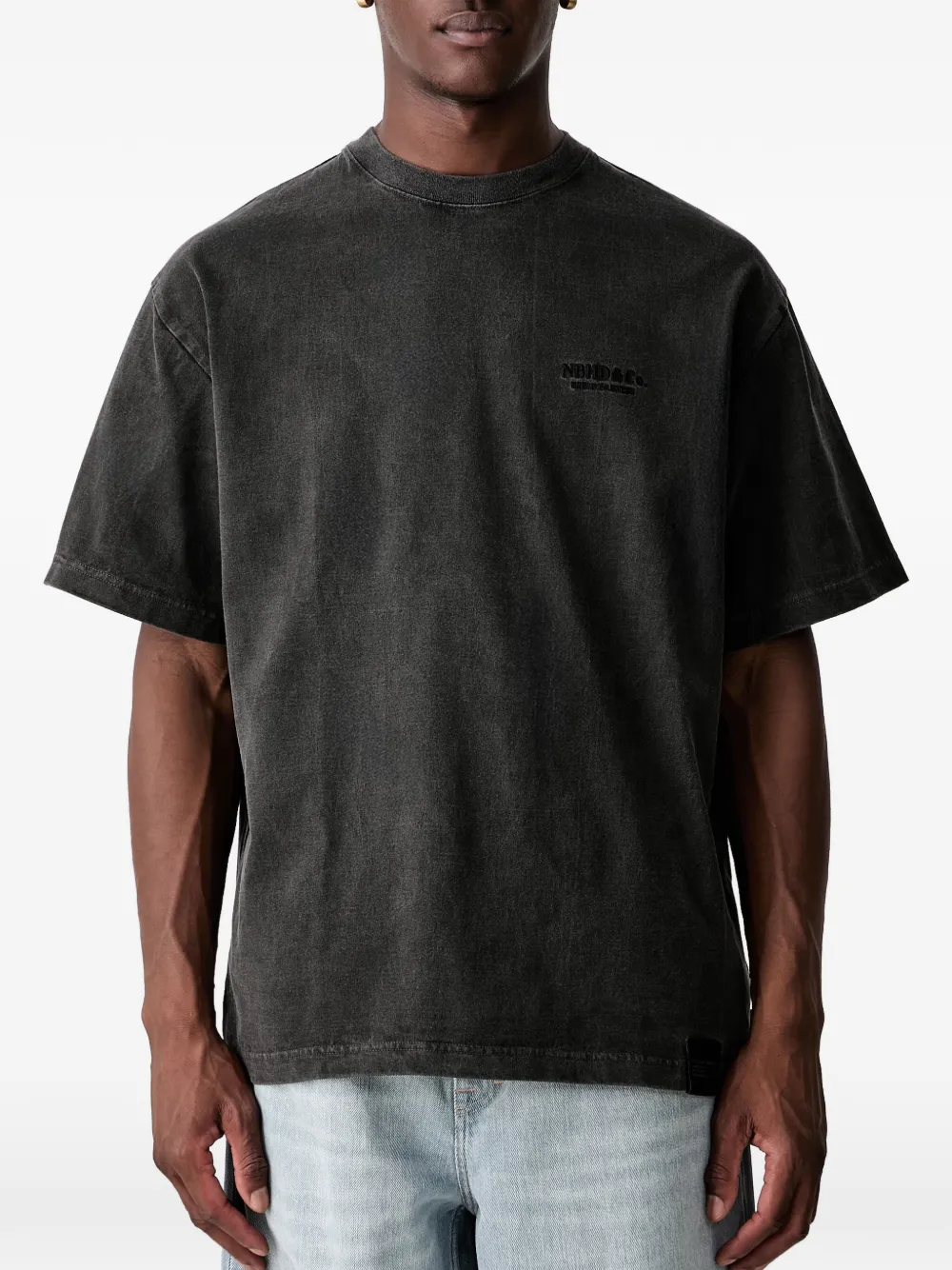 Neighborhood T-shirt met logoprint Zwart
