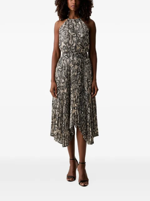 Morgan vestido midi con encaje estampado