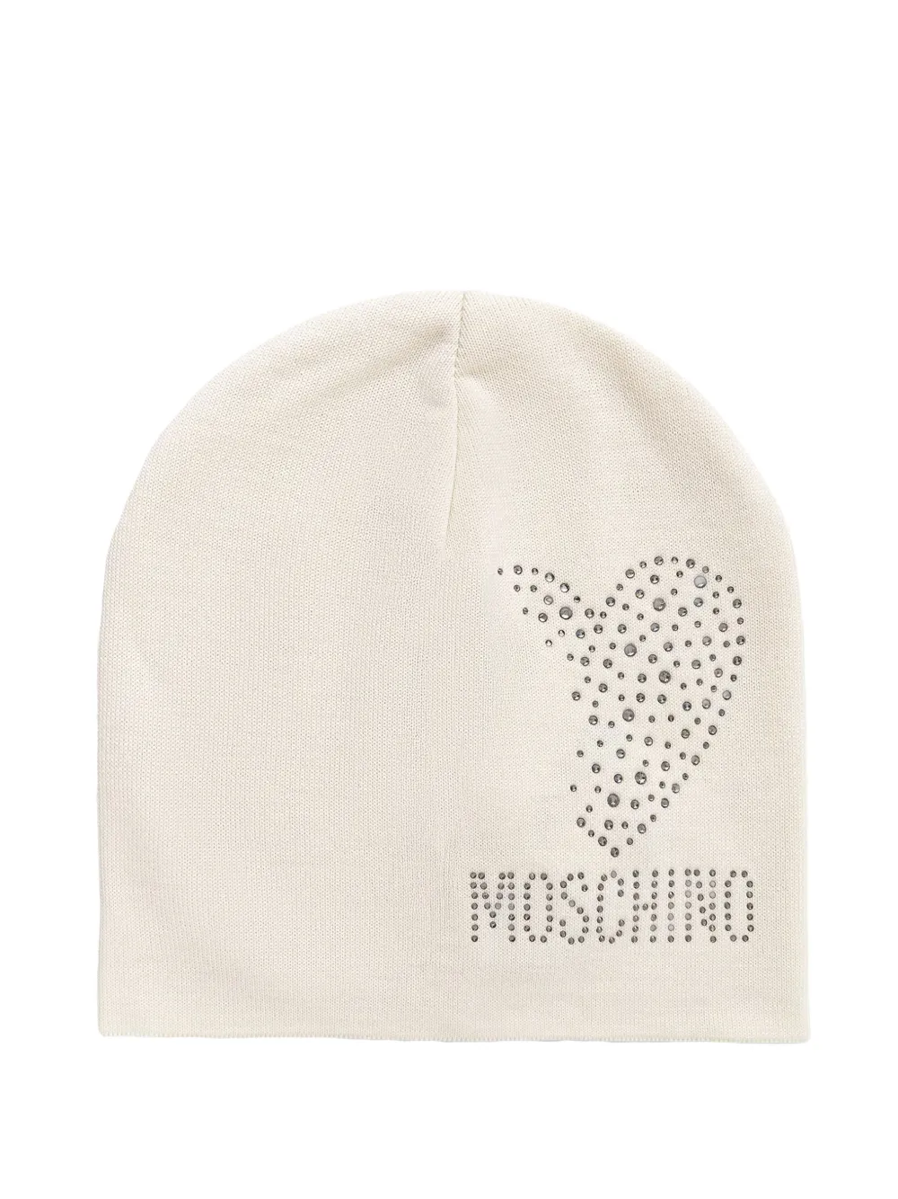 Moschino rhinestone-embellished logo beanie hat - Toni neutri
