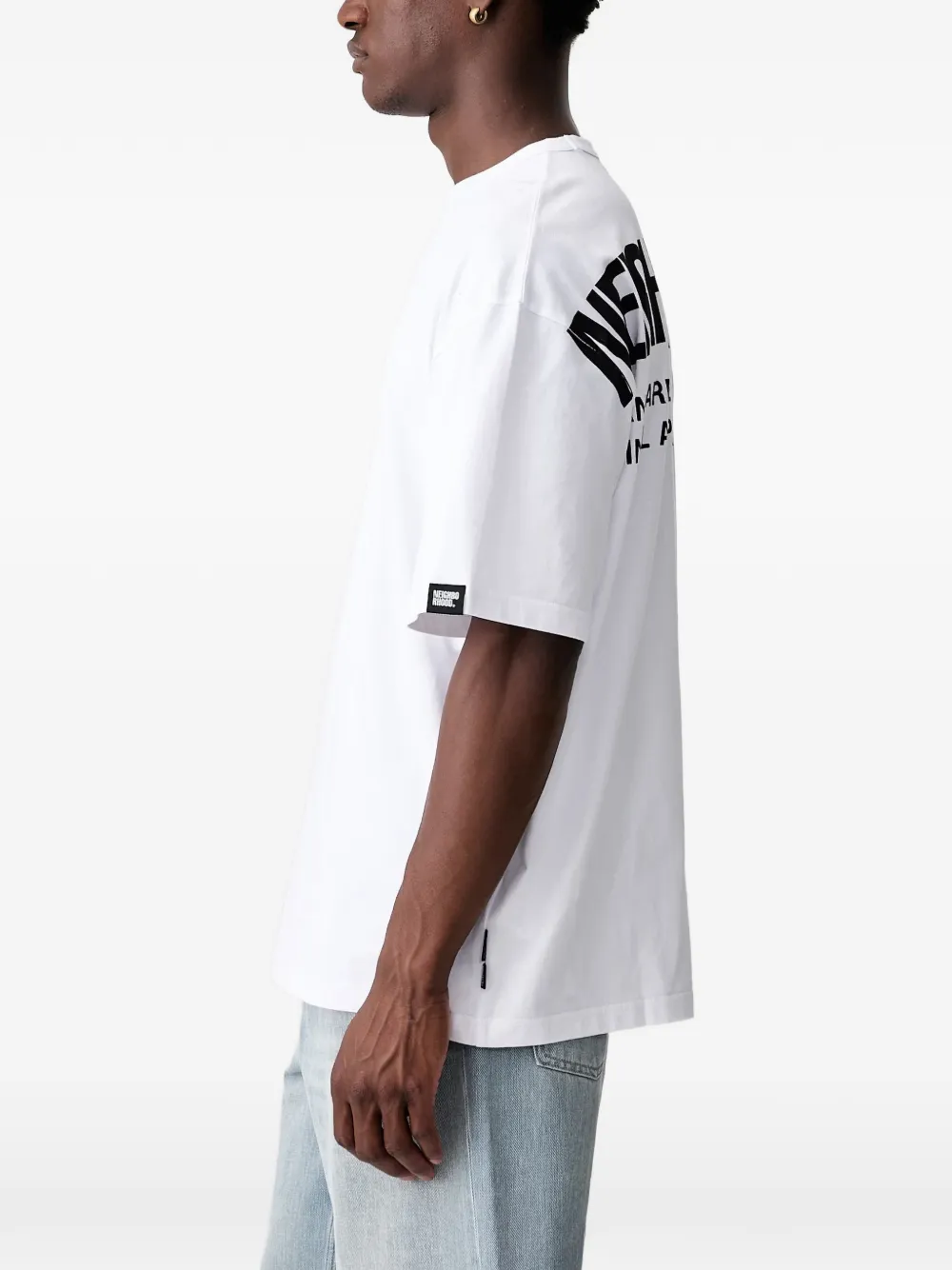 Neighborhood T-shirt met logoprint Wit