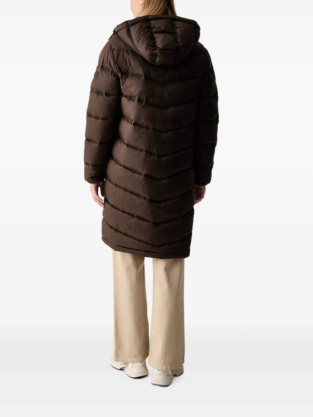 Napapijri Ega hooded oversized coat Bruin