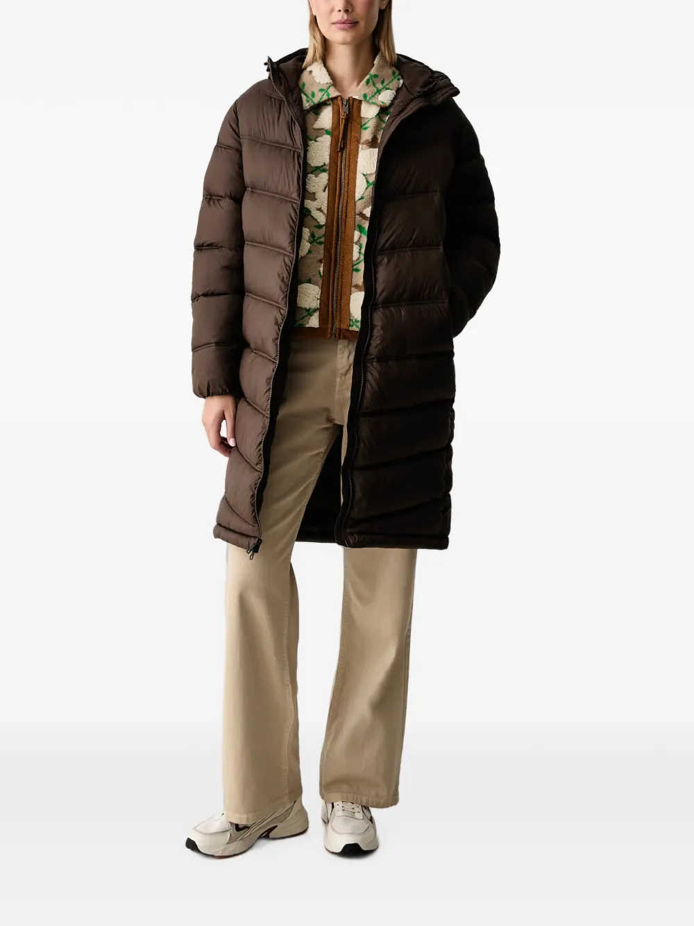 Napapijri Ega hooded oversized coat Bruin