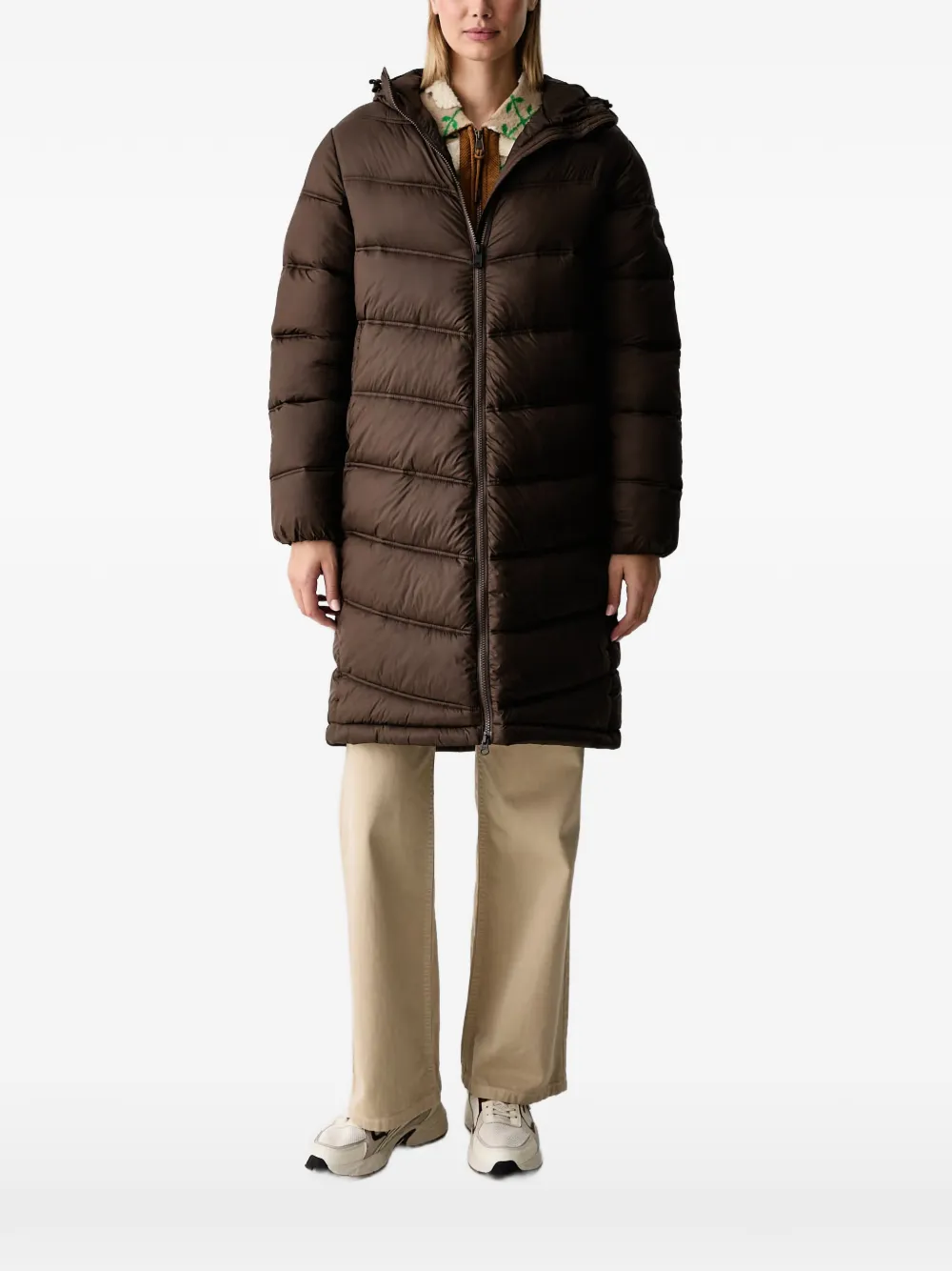 Napapijri Ega hooded oversized coat - Marrone