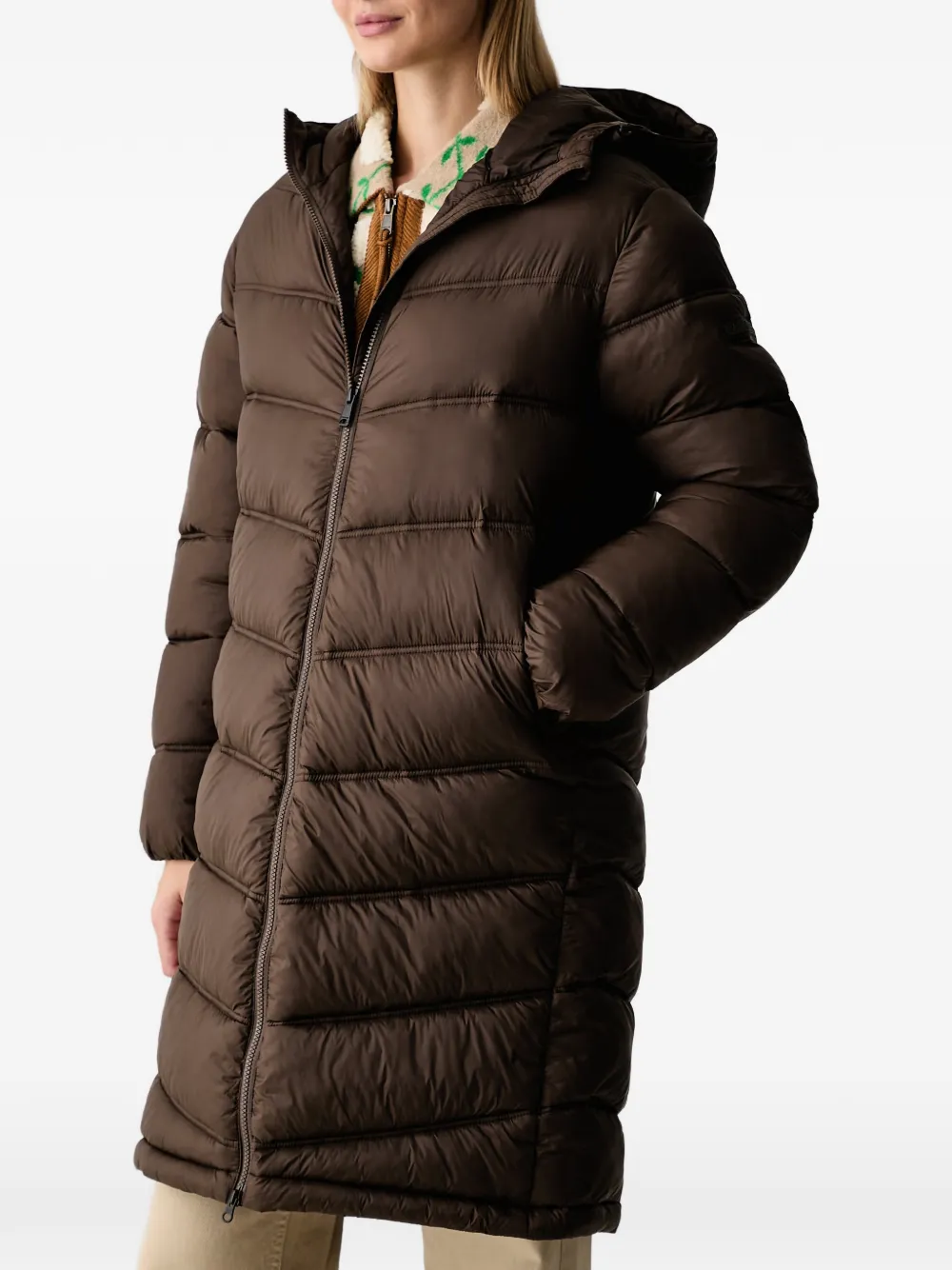 Napapijri Ega hooded oversized coat Bruin