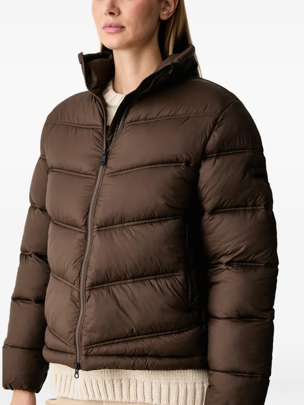Napapijri Ega high-neck puffer jacket Bruin