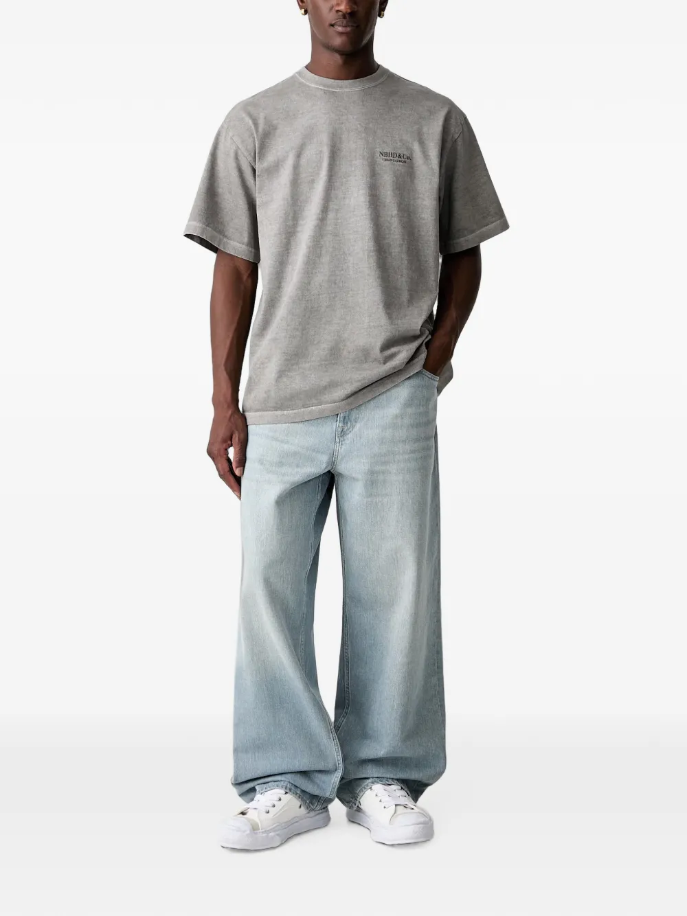 Neighborhood T-shirt met logoprint Grijs