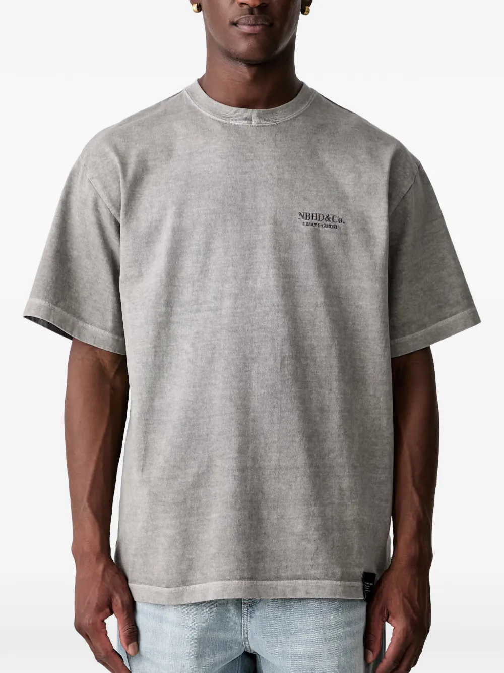 Neighborhood T-shirt met logoprint Grijs