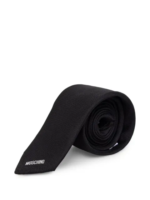 Moschino Teddy Bear logo-embroidered tie