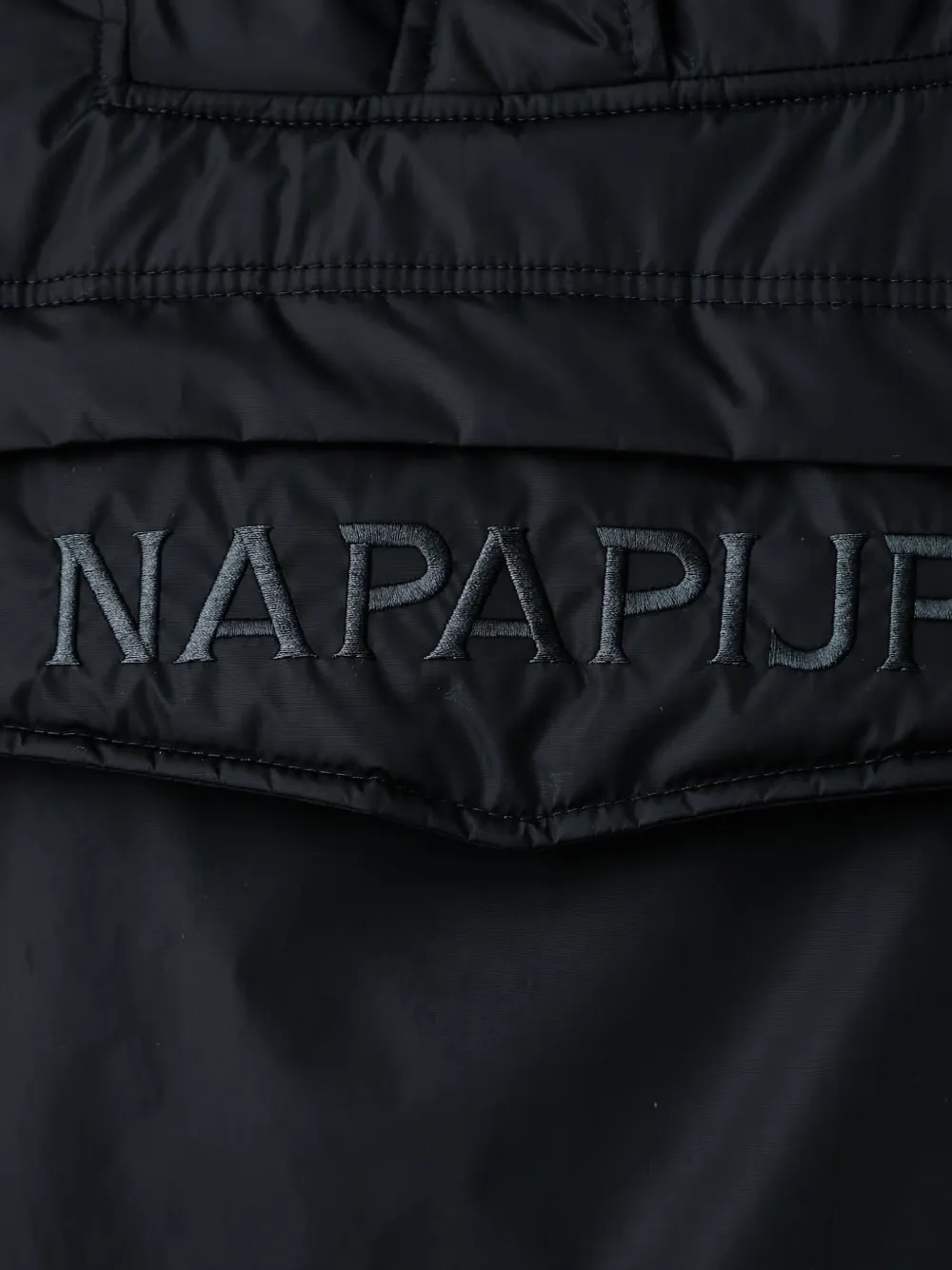 Napapijri Rainforest Optique logo-embroidered hooded jacket Zwart
