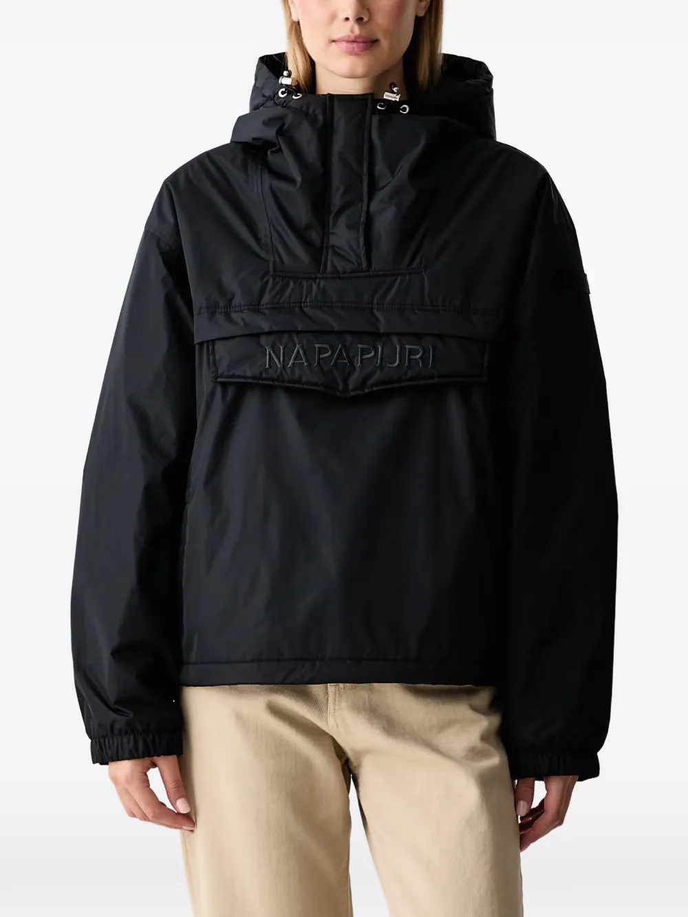 Napapijri Rainforest Optique logo-embroidered hooded jacket