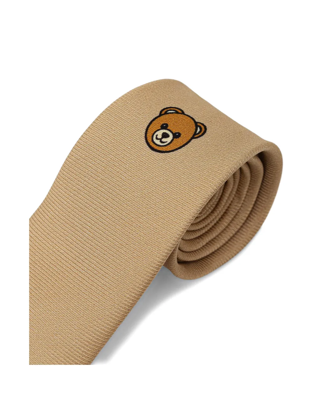 Moschino Stropdas met logoprint Beige