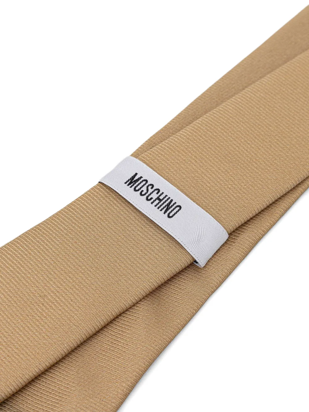 Moschino Stropdas met logoprint Beige