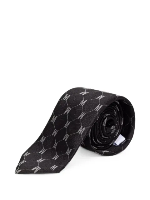 Moschino monogram-print geometric-pattern tie