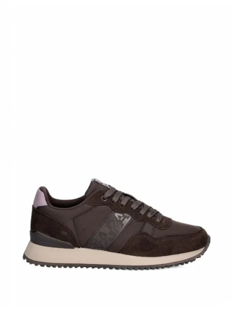 Napapijri Astra suede-panelled logo-tape sneakers