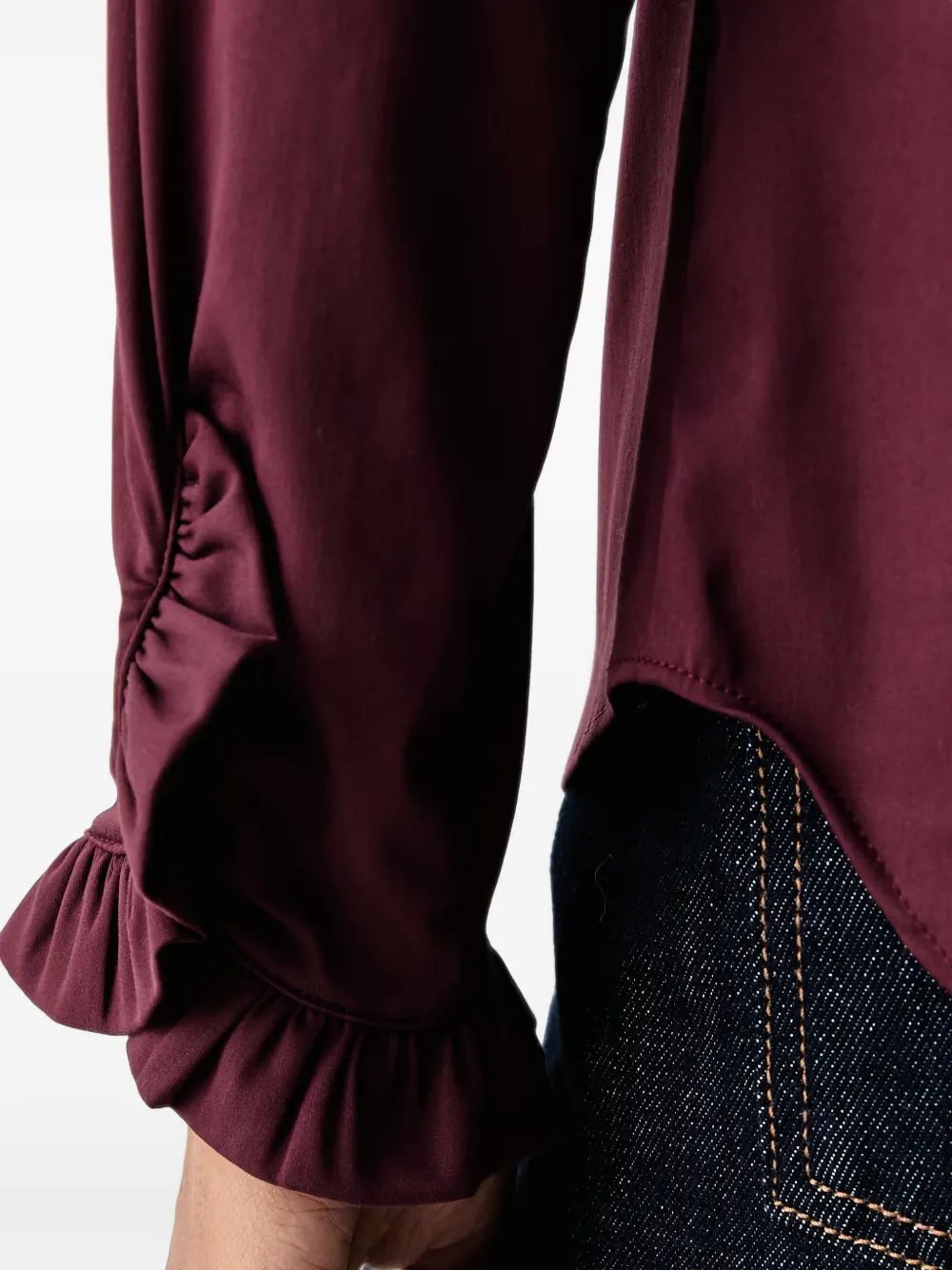 Mos Mosh MMMattie blouse met ruches Rood