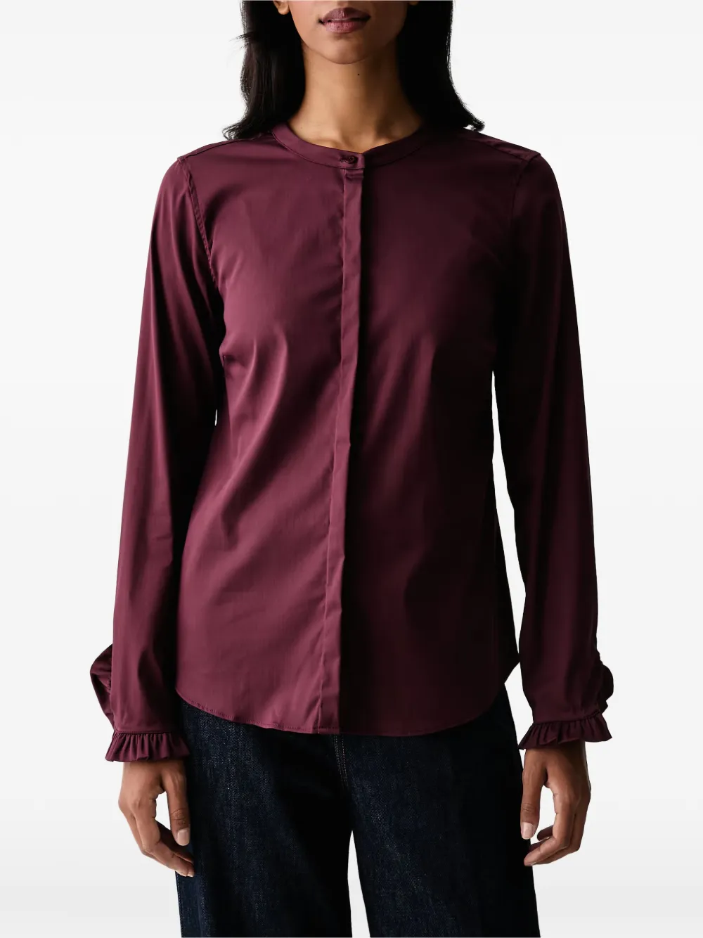 Mos Mosh MMMattie ruffled-cuff blouse - Rosso