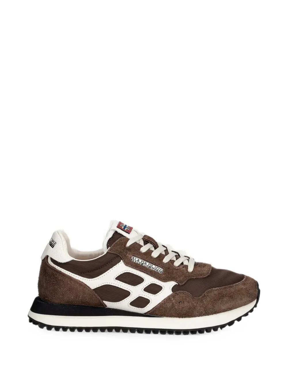 Napapijri logo-patch suede-panelled sneakers