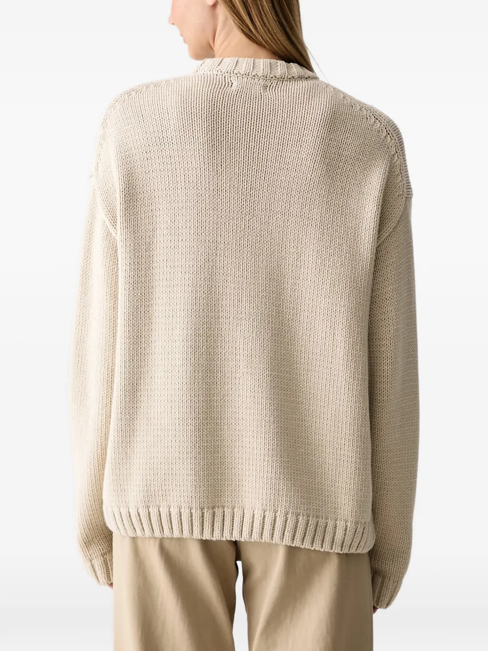 Napapijri Bloom floral-intarsia sweater Beige