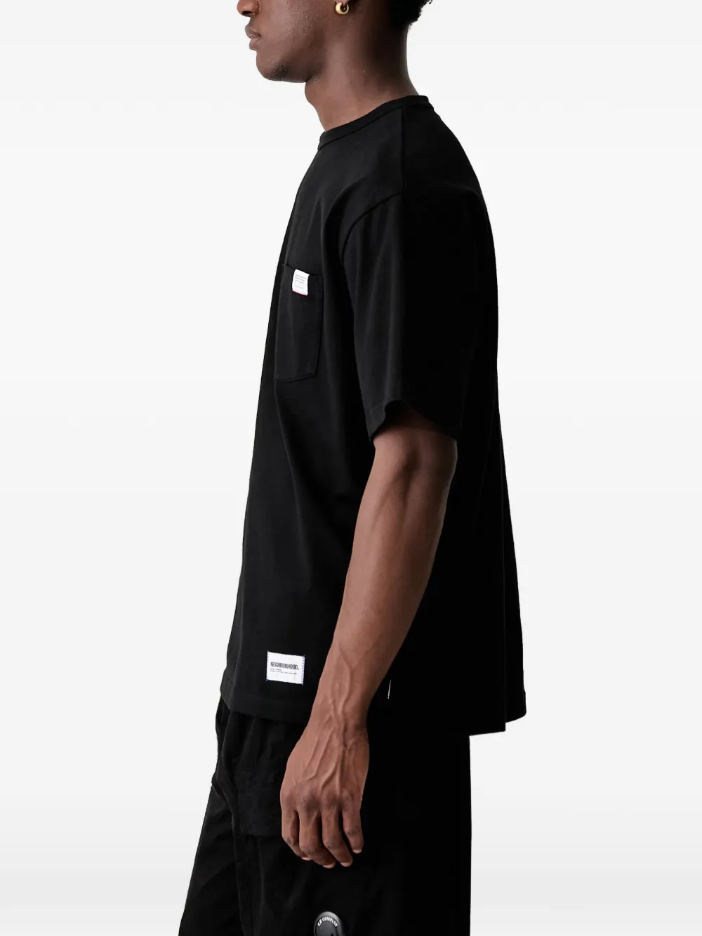 Neighborhood T-shirt met logopatch Zwart
