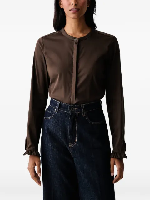 Mos Mosh MMMattie ruffle-cuff band-collar blouse