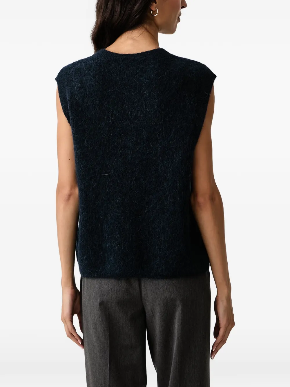 Mos Mosh Almine mouwloos vest met knopen Blauw