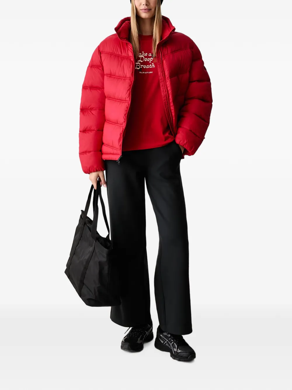 Napapijri Ega high-neck puffer jacket Rood