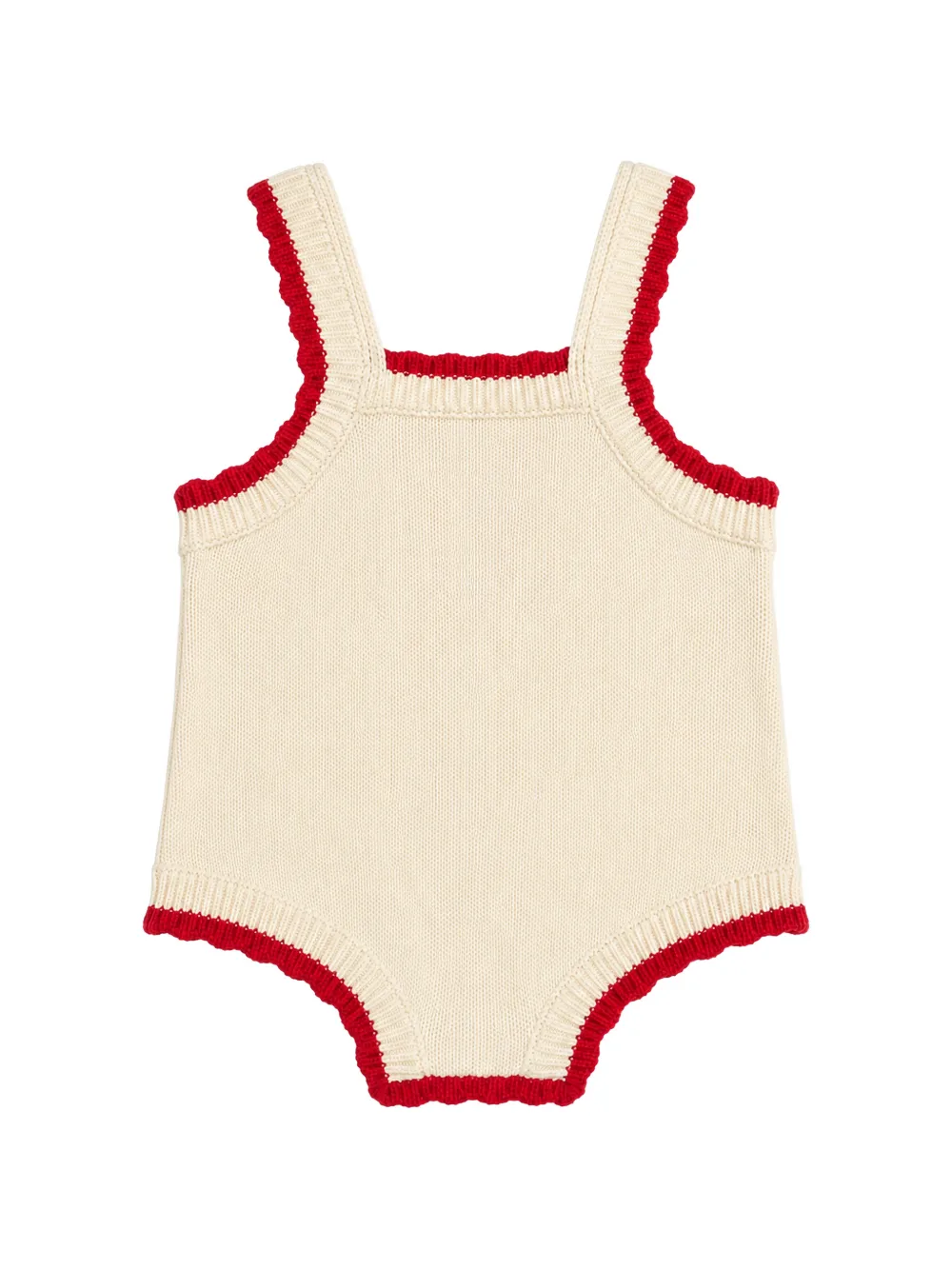 Stella McCartney Kids Gebreide body met gehaakte zak Beige